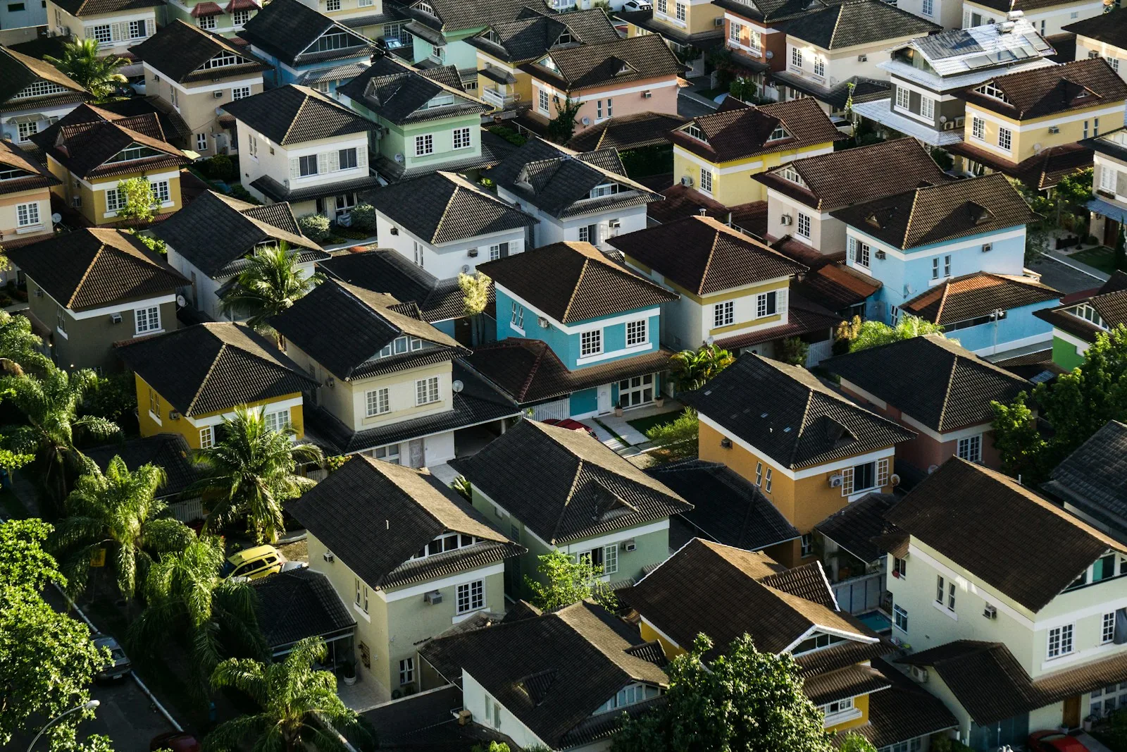 Established suburban housing representing residential lending