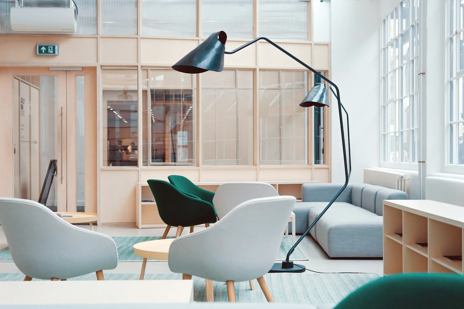 Contemporary meeting space for a residential lending conversation