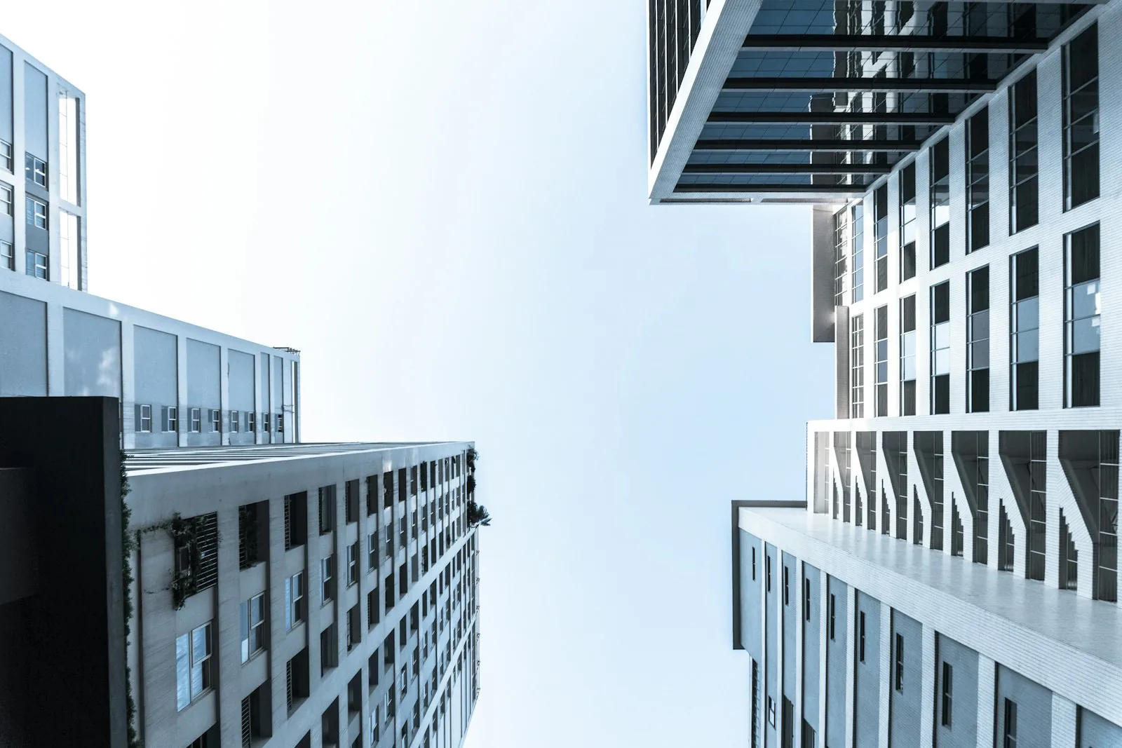 Urban residential buildings representing varied housing