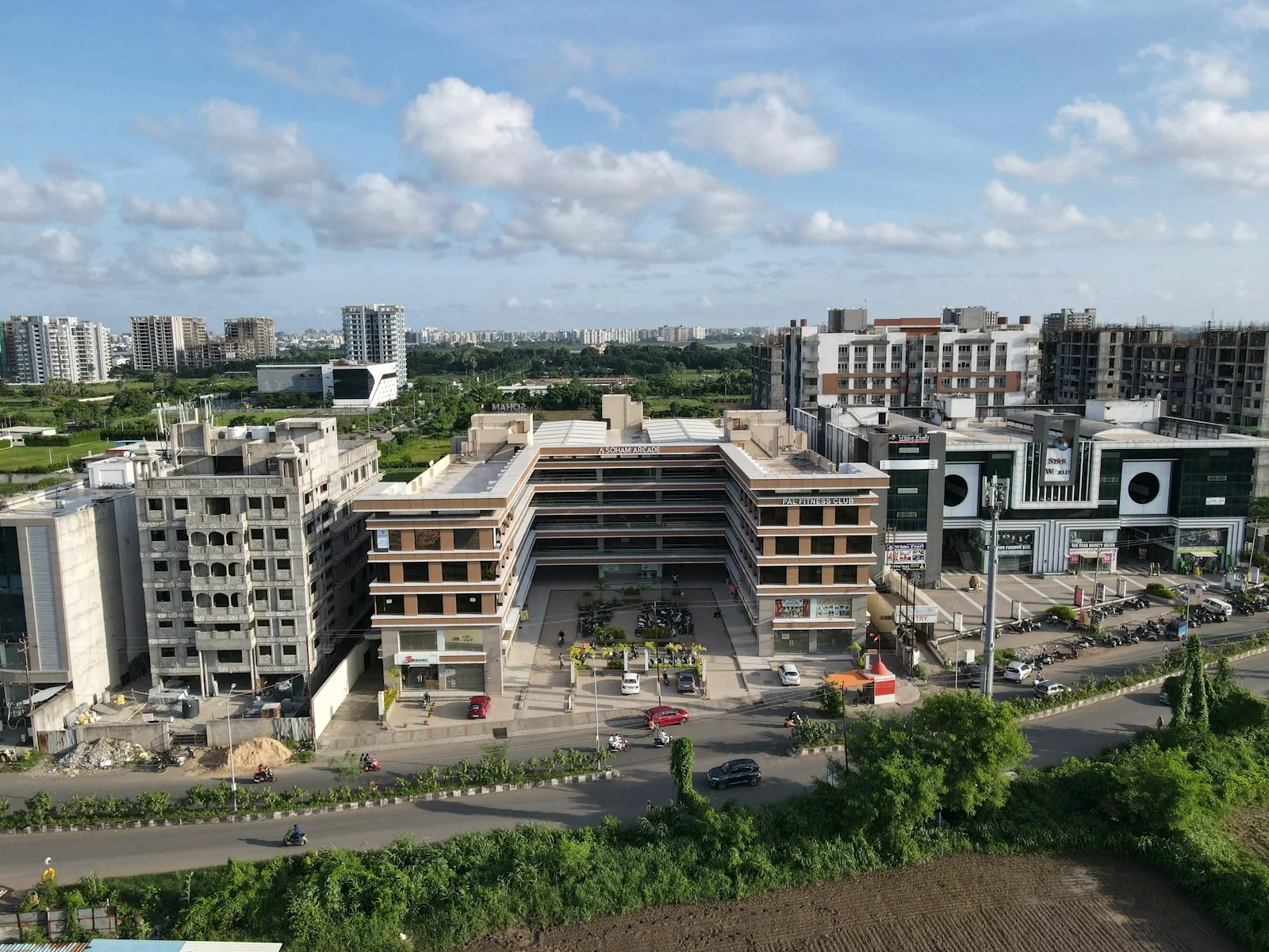 Modern residential housing representing a growing family area
