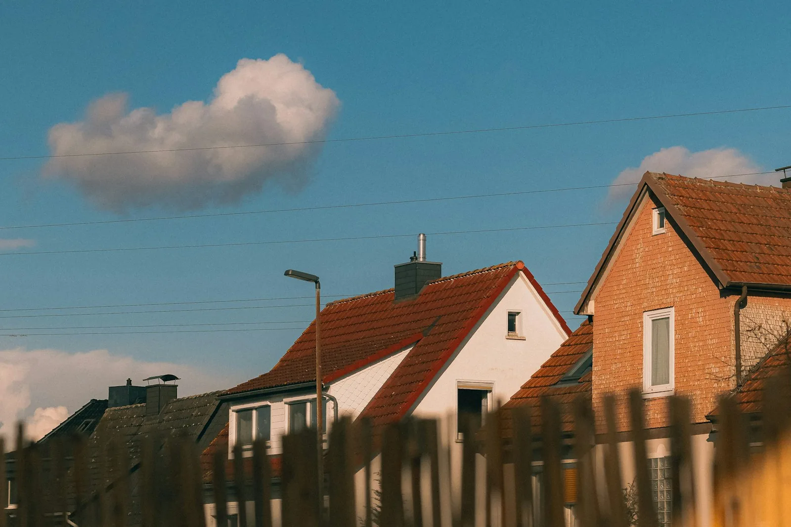 Family-oriented suburban housing representing home lending